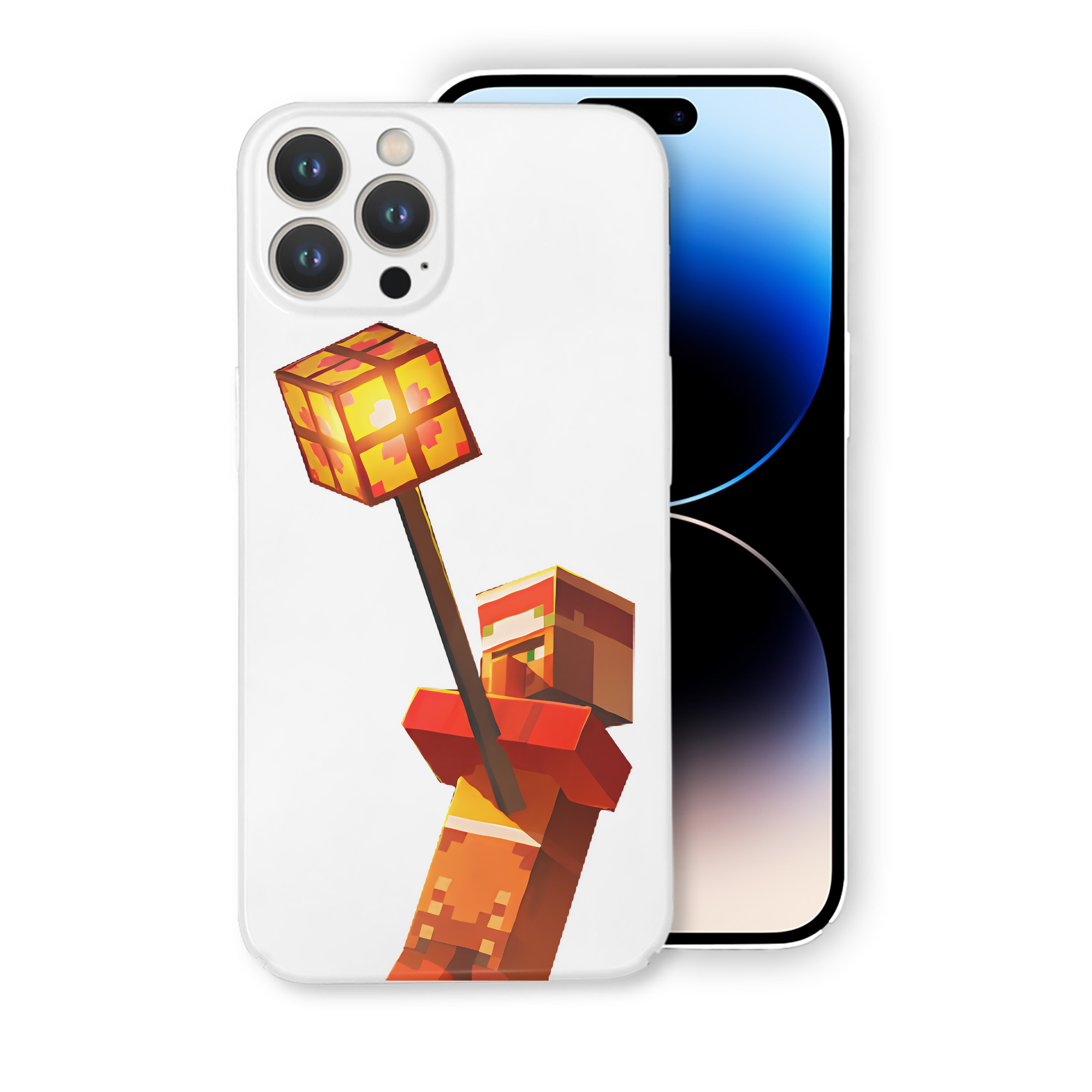 （画像用） マインクラフト ブロックの世界 Minecraft MC Block world 【iPhone 14シリーズ対応】ハードケース